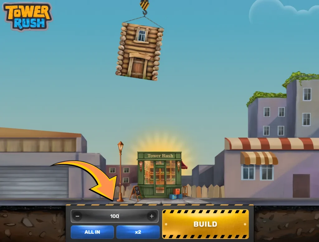 Tower Rush – Einsatz festlegen